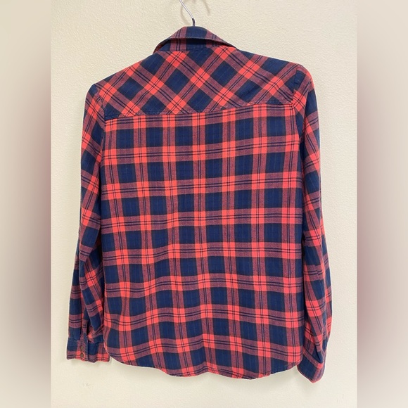 Red Blue Plain Shirt for Women Size XS - Picture 2 of 4